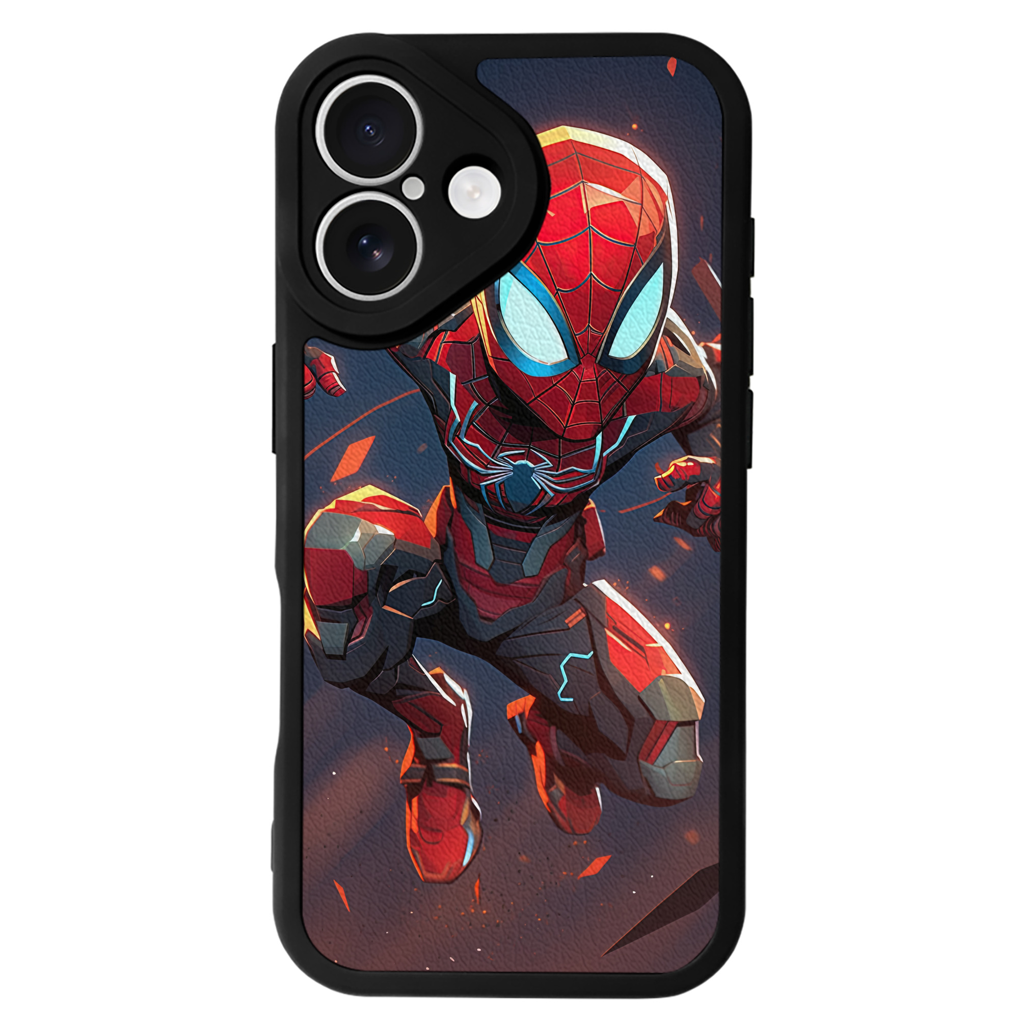 Spider Man スパイダーマン 【iPhone 16シリーズ対応】シリコンスマホケース（レザー調） 材質：シリコン